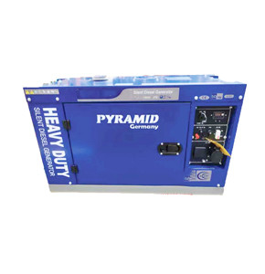 12.5Kva 1Ph Pyramid Silent Diesel Generator with ATS Blue – Air Cooled Heavy Duty Single Phase – Germany Technology